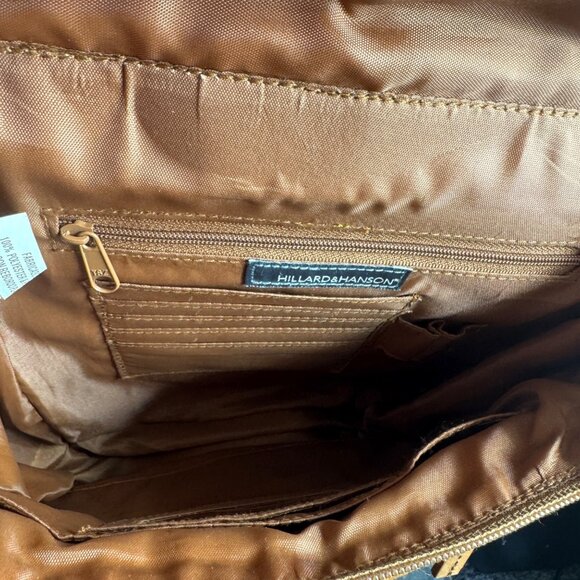 Hillard & Hanson Brown Genuine Leather Backpack Purse With Adjustable Straps - Picture 9 of 10